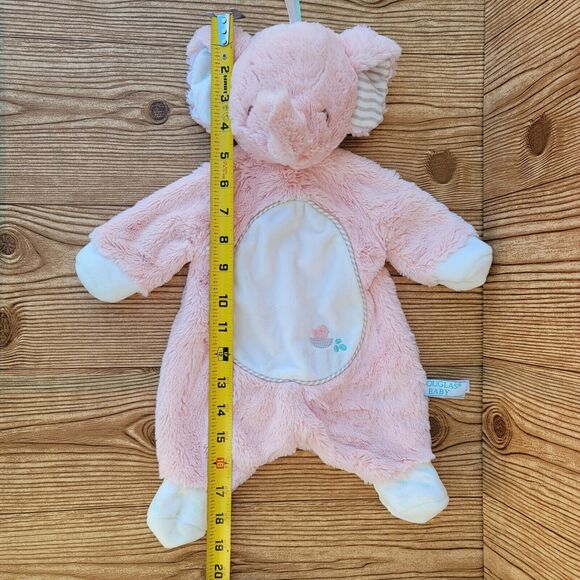 Baby Lovey Elephant Plush Pink Unstuffed Body Douglas Comfort Security Blanket - Picture 8 of 9